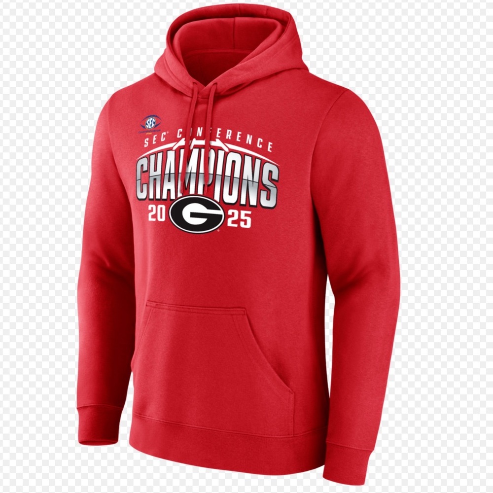 Fanatics Hoodie Men 2XL Red SEC Conference Champions 2025 Georgia Bulldogs NWT